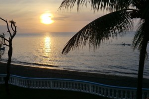 sunset on the beach du balcon