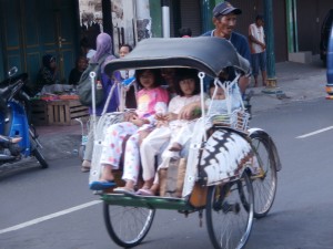 un des nombreux becak