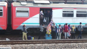 descente de train