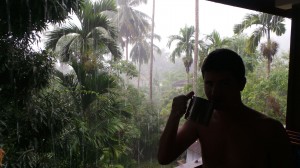 petit déj arrosé avant la plongée