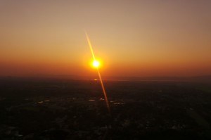 sunset depuis la colline