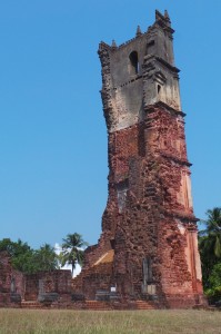 vestige d'église à Goa