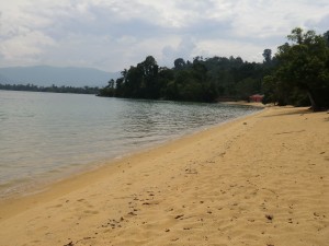 plage au bord du lac