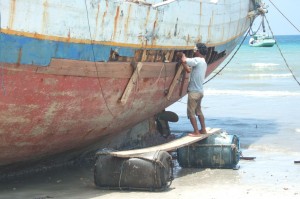 réparation en marée basse